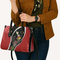 New Zealand Christmas Leather Bag Flora Map with Birds LT7 - Polynesian Pride