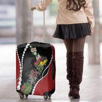 New Zealand Christmas Luggage Cover Flora Map with Birds LT7 - Polynesian Pride