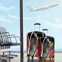 New Zealand Christmas Luggage Cover Flora Map with Birds LT7 - Polynesian Pride