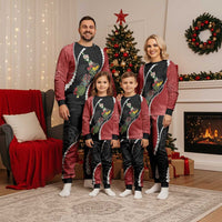 New Zealand Christmas Pajama Set Flora Map with Birds LT7 - Polynesian Pride