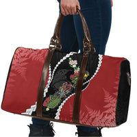 New Zealand Christmas Travel Bag Flora Map with Birds LT7 - Polynesian Pride