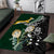 Custom South Africa Mix New Zealand Rugby 2023 Area Rug World Cup Greatest Rivalry LT7 Black Green - Polynesian Pride