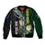 Custom South Africa Mix New Zealand Rugby 2023 Bomber Jacket World Cup Greatest Rivalry LT7 Unisex Black Green - Polynesian Pride