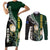 Custom South Africa Mix New Zealand Rugby 2023 Couples Matching Short Sleeve Bodycon Dress and Long Sleeve Button Shirt World Cup Greatest Rivalry LT7 Black Green - Polynesian Pride