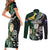 Custom South Africa Mix New Zealand Rugby 2023 Couples Matching Short Sleeve Bodycon Dress and Long Sleeve Button Shirt World Cup Greatest Rivalry LT7 - Polynesian Pride