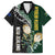 Custom South Africa Mix New Zealand Rugby 2023 Family Matching Long Sleeve Bodycon Dress and Hawaiian Shirt World Cup Greatest Rivalry LT7 Dad's Shirt - Short Sleeve Black Green - Polynesian Pride