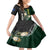 Custom South Africa Mix New Zealand Rugby 2023 Family Matching Off Shoulder Short Dress and Hawaiian Shirt World Cup Greatest Rivalry LT7 Daughter's Dress Black Green - Polynesian Pride