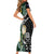 Custom South Africa Mix New Zealand Rugby 2023 Short Sleeve Bodycon Dress World Cup Greatest Rivalry LT7 - Polynesian Pride