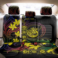 New Caledonia Kanaky Personalized Back Car Seat Cover Fleche Faitiere - Plumeria LT7 - Polynesian Pride