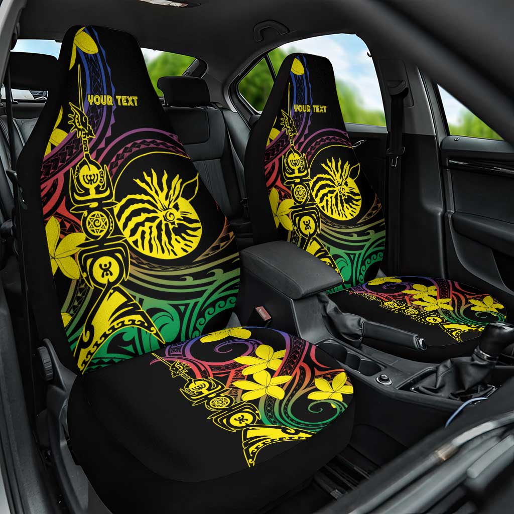 New Caledonia Kanaky Personalized Car Seat Cover Fleche Faitiere - Plumeria LT7 One Size Colorful - Polynesian Pride