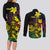 New Caledonia Kanaky Personalized Couples Matching Long Sleeve Bodycon Dress and Long Sleeve Button Shirt Fleche Faitiere - Plumeria