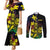 New Caledonia Kanaky Personalized Couples Matching Mermaid Dress and Long Sleeve Button Shirt Fleche Faitiere - Plumeria