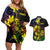 New Caledonia Kanaky Personalized Couples Matching Off Shoulder Short Dress and Hawaiian Shirt Fleche Faitiere - Plumeria