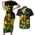 New Caledonia Kanaky Personalized Couples Matching Short Sleeve Bodycon Dress and Hawaiian Shirt Fleche Faitiere - Plumeria