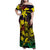 New Caledonia Kanaky Personalized Family Matching Off Shoulder Maxi Dress and Hawaiian Shirt Fleche Faitiere - Plumeria