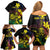 New Caledonia Kanaky Personalized Family Matching Off Shoulder Short Dress and Hawaiian Shirt Fleche Faitiere - Plumeria