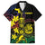 New Caledonia Kanaky Personalized Family Matching Off Shoulder Short Dress and Hawaiian Shirt Fleche Faitiere - Plumeria