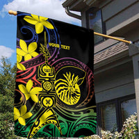 New Caledonia Kanaky Personalized Garden Flag Fleche Faitiere - Plumeria LT7 - Polynesian Pride