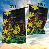 New Caledonia Kanaky Personalized Garden Flag Fleche Faitiere - Plumeria LT7 - Polynesian Pride