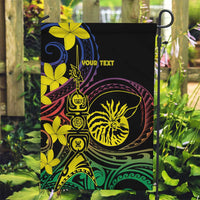 New Caledonia Kanaky Personalized Garden Flag Fleche Faitiere - Plumeria LT7 Garden Flag Colorful - Polynesian Pride