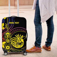 New Caledonia Kanaky Personalized Luggage Cover Fleche Faitiere - Plumeria LT7 Colorful - Polynesian Pride