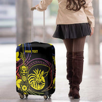 New Caledonia Kanaky Personalized Luggage Cover Fleche Faitiere - Plumeria LT7 - Polynesian Pride