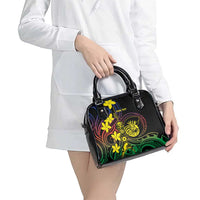 New Caledonia Kanaky Personalized Shoulder Handbag Fleche Faitiere - Plumeria LT7 - Polynesian Pride