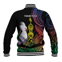 New Caledonia Kanaky Personalized Baseball Jacket Fleche Faitiere Mix Kagu LT7 - Polynesian Pride