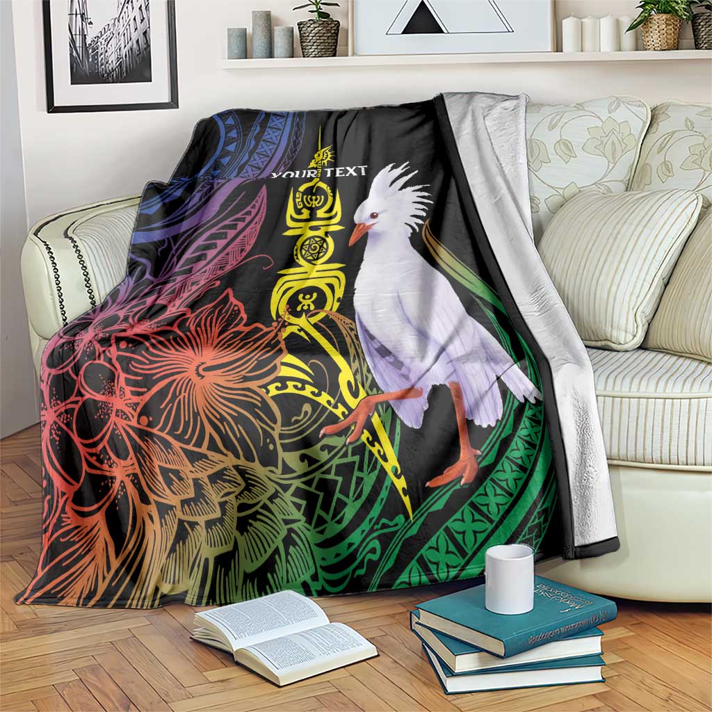 New Caledonia Kanaky Personalized Blanket Fleche Faitiere Mix Kagu LT7 Colorful - Polynesian Pride