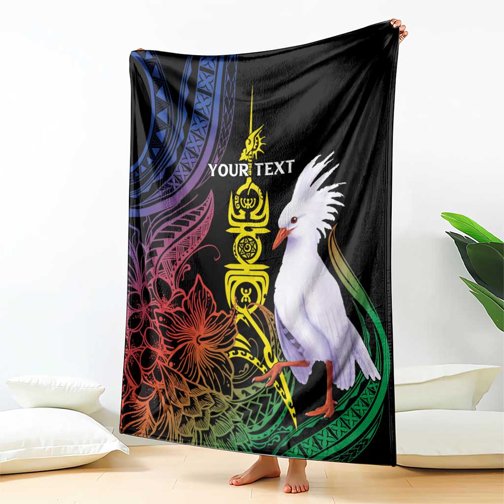 New Caledonia Kanaky Personalized Blanket Fleche Faitiere Mix Kagu LT7 - Polynesian Pride