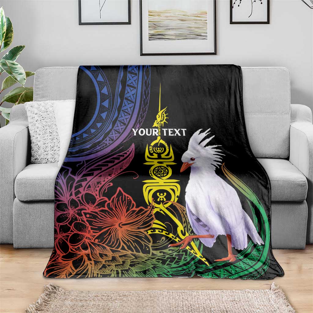 New Caledonia Kanaky Personalized Blanket Fleche Faitiere Mix Kagu LT7 - Polynesian Pride