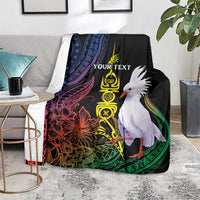 New Caledonia Kanaky Personalized Blanket Fleche Faitiere Mix Kagu LT7 - Polynesian Pride