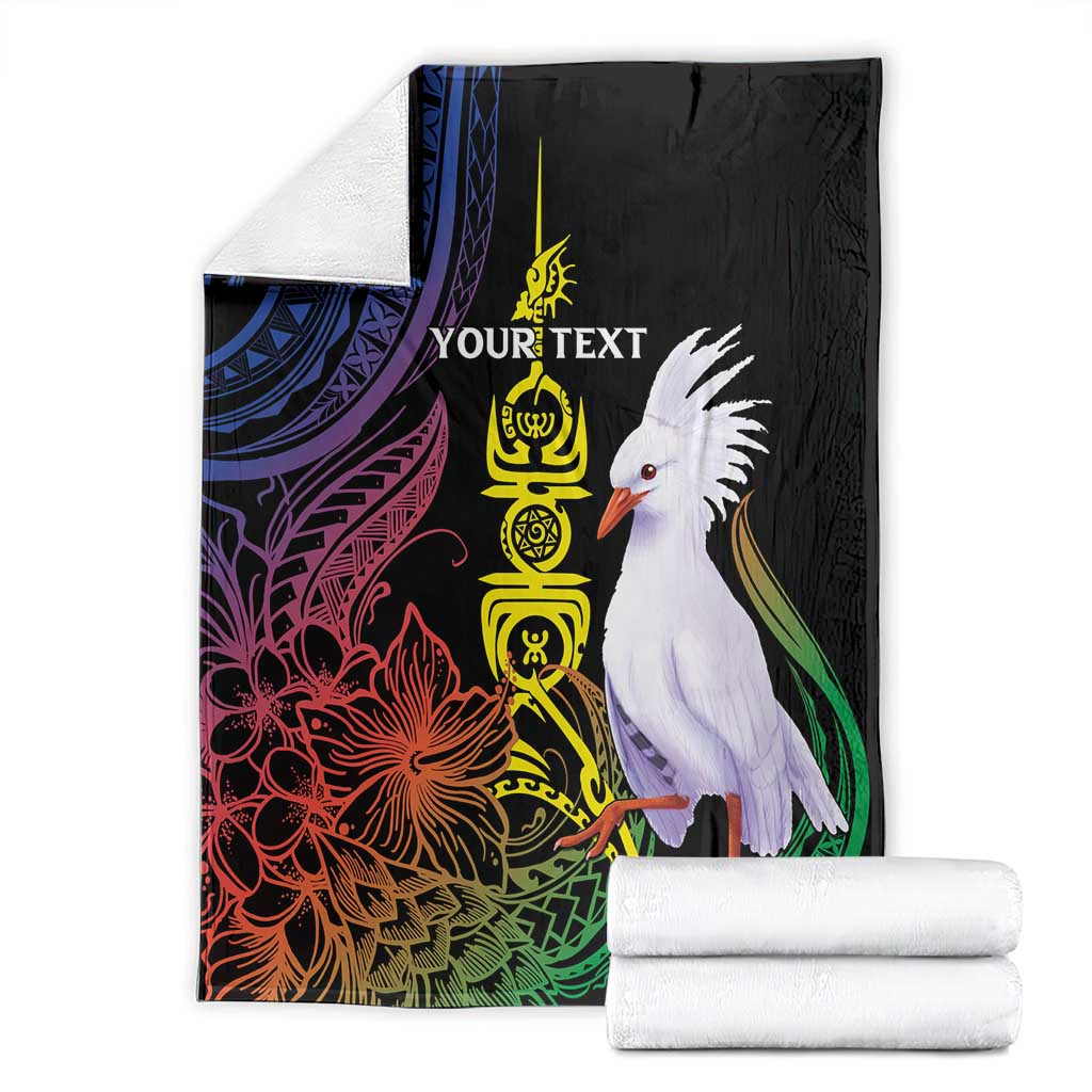 New Caledonia Kanaky Personalized Blanket Fleche Faitiere Mix Kagu LT7 - Polynesian Pride