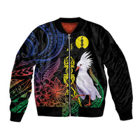 New Caledonia Kanaky Personalized Bomber Jacket Fleche Faitiere Mix Kagu LT7 Unisex Colorful - Polynesian Pride