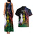 New Caledonia Kanaky Personalized Couples Matching Tank Maxi Dress and Hawaiian Shirt Fleche Faitiere Mix Kagu