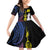 New Caledonia Kanaky Personalized Family Matching Off Shoulder Short Dress and Hawaiian Shirt Fleche Faitiere Mix Kagu