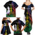 New Caledonia Kanaky Personalized Family Matching Summer Maxi Dress and Hawaiian Shirt Fleche Faitiere Mix Kagu