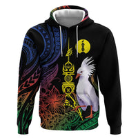 New Caledonia Kanaky Personalized Hoodie Fleche Faitiere Mix Kagu LT7 Pullover Hoodie Colorful - Polynesian Pride