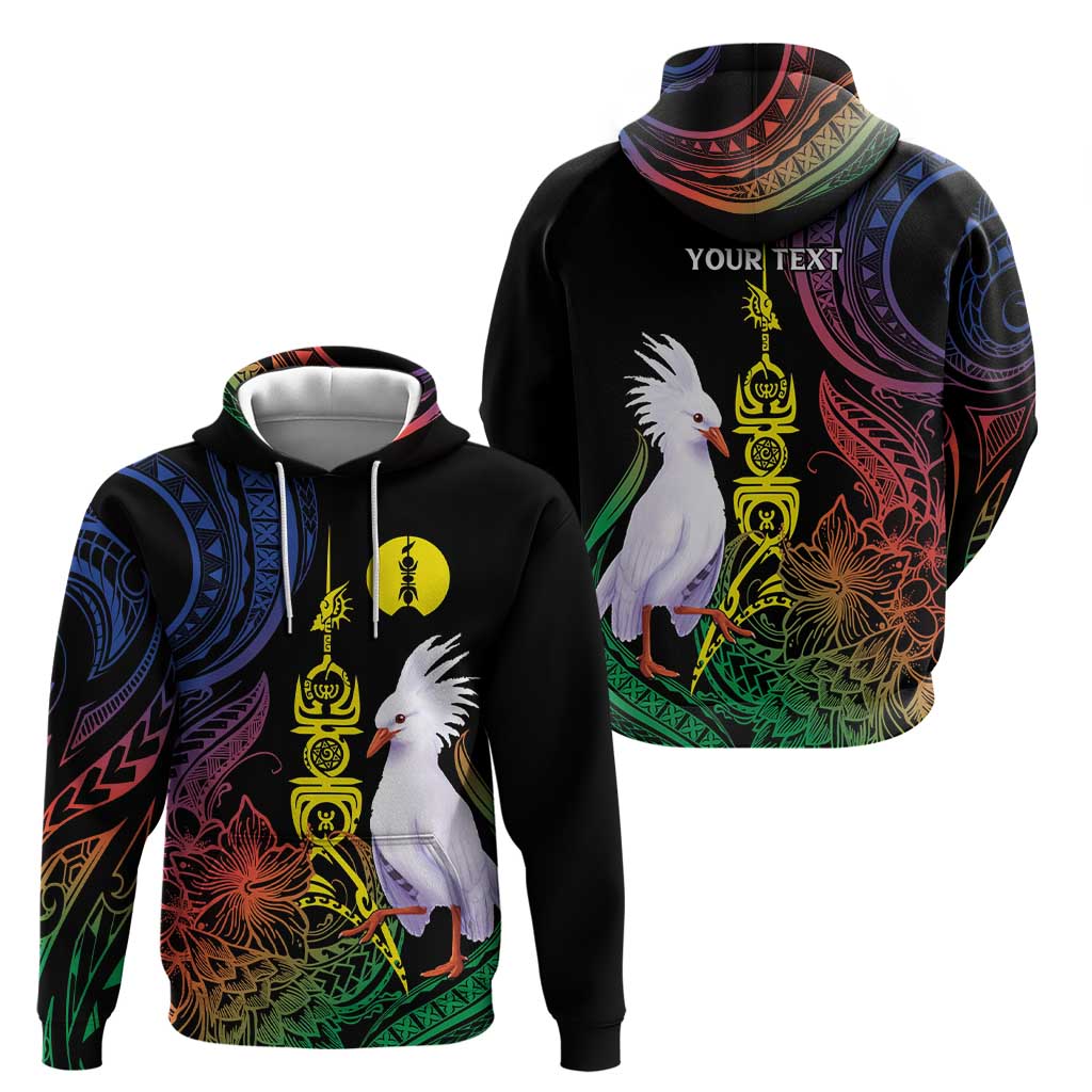 New Caledonia Kanaky Personalized Hoodie Fleche Faitiere Mix Kagu LT7 - Polynesian Pride