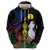 New Caledonia Kanaky Personalized Hoodie Fleche Faitiere Mix Kagu LT7 - Polynesian Pride