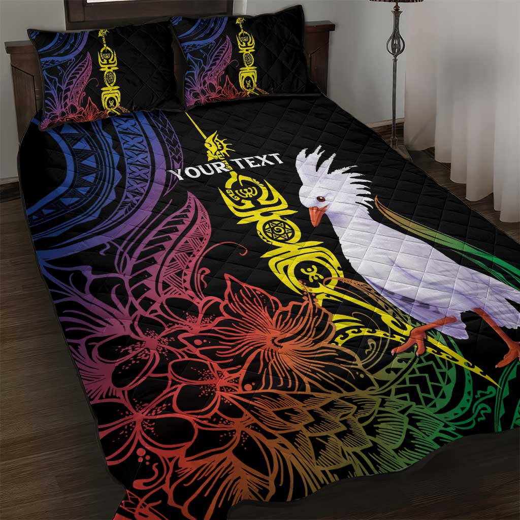 New Caledonia Kanaky Personalized Quilt Bed Set Fleche Faitiere Mix Kagu LT7 Colorful - Polynesian Pride