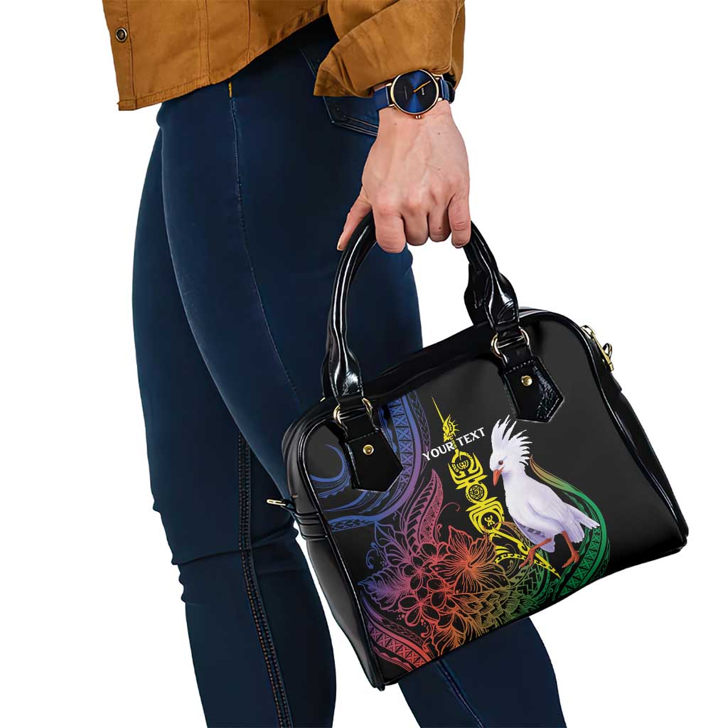 New Caledonia Kanaky Personalized Shoulder Handbag Fleche Faitiere Mix Kagu LT7 - Polynesian Pride