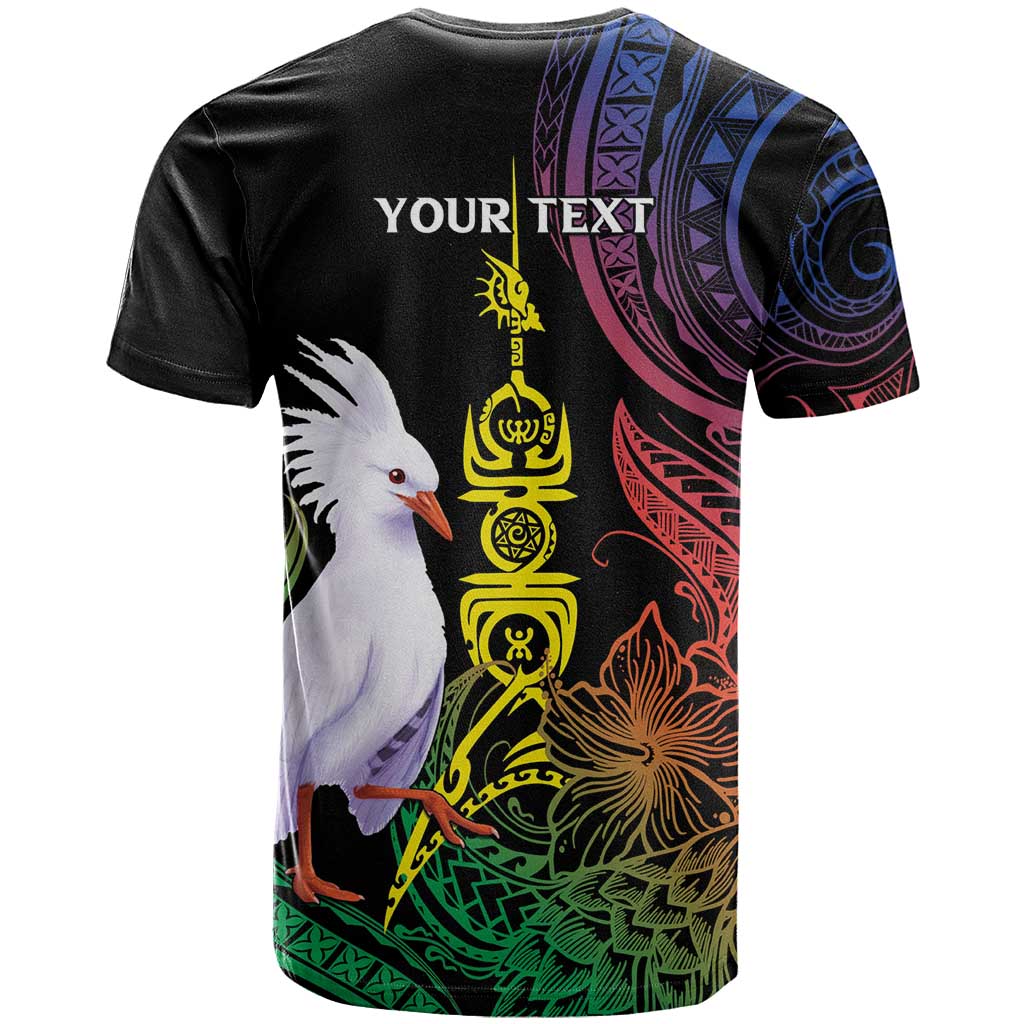 New Caledonia Kanaky Personalized T Shirt Fleche Faitiere Mix Kagu LT7 - Polynesian Pride