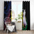 New Caledonia Kanaky Personalized Window Curtain Fleche Faitiere Mix Kagu