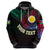 Custom Vanuatu Hoodie Turtle Chest Tattoo Flag Color Shefa LT7 Zip Hoodie Black - Polynesian Pride