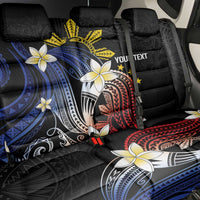 Personalized Philippines Tribal Back Car Seat Cover Tropical Waves - Plumeria LT7 - Polynesian Pride