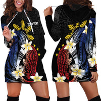 Personalized Philippines Tribal Hoodie Dress Tropical Waves - Plumeria LT7 - Polynesian Pride