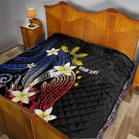 Personalized Philippines Tribal Quilt Tropical Waves - Plumeria LT7 - Polynesian Pride
