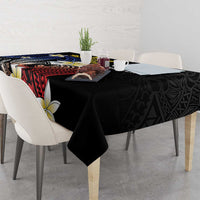 Personalized Philippines Tribal Tablecloth Tropical Waves - Plumeria LT7 - Polynesian Pride