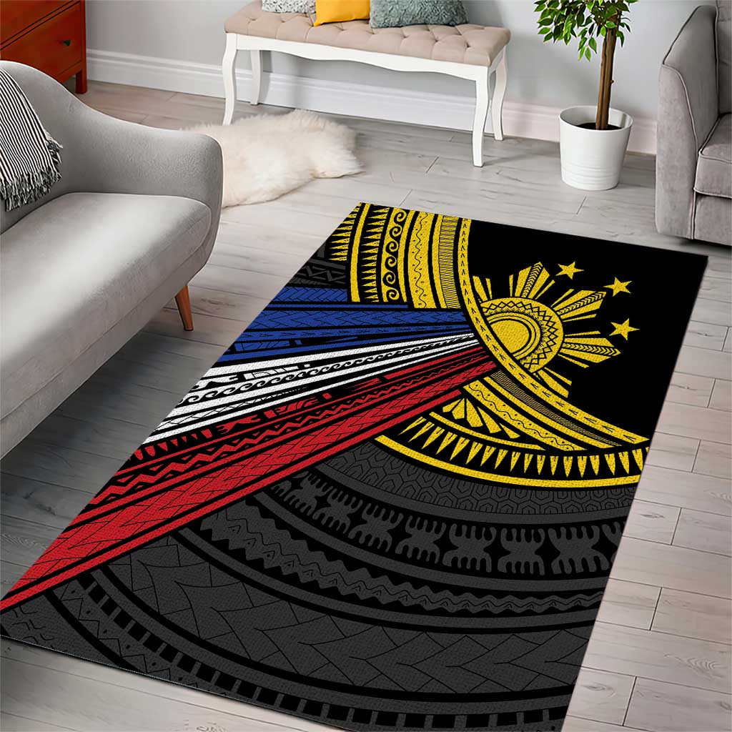 Philippines Sun Area Rug Pasifika Tribal Style LT7 - Polynesian Pride